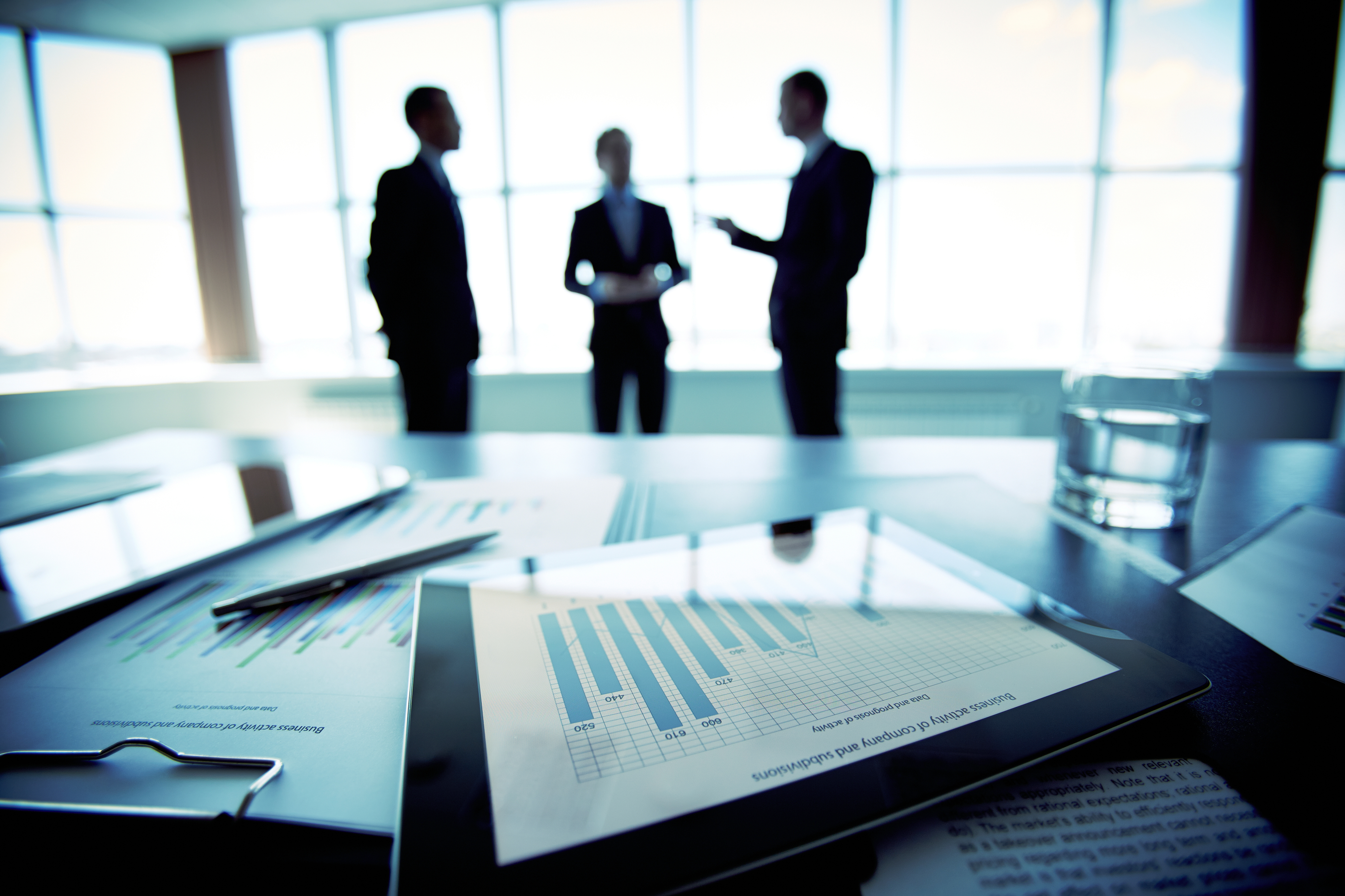 Business meeting with attorneys